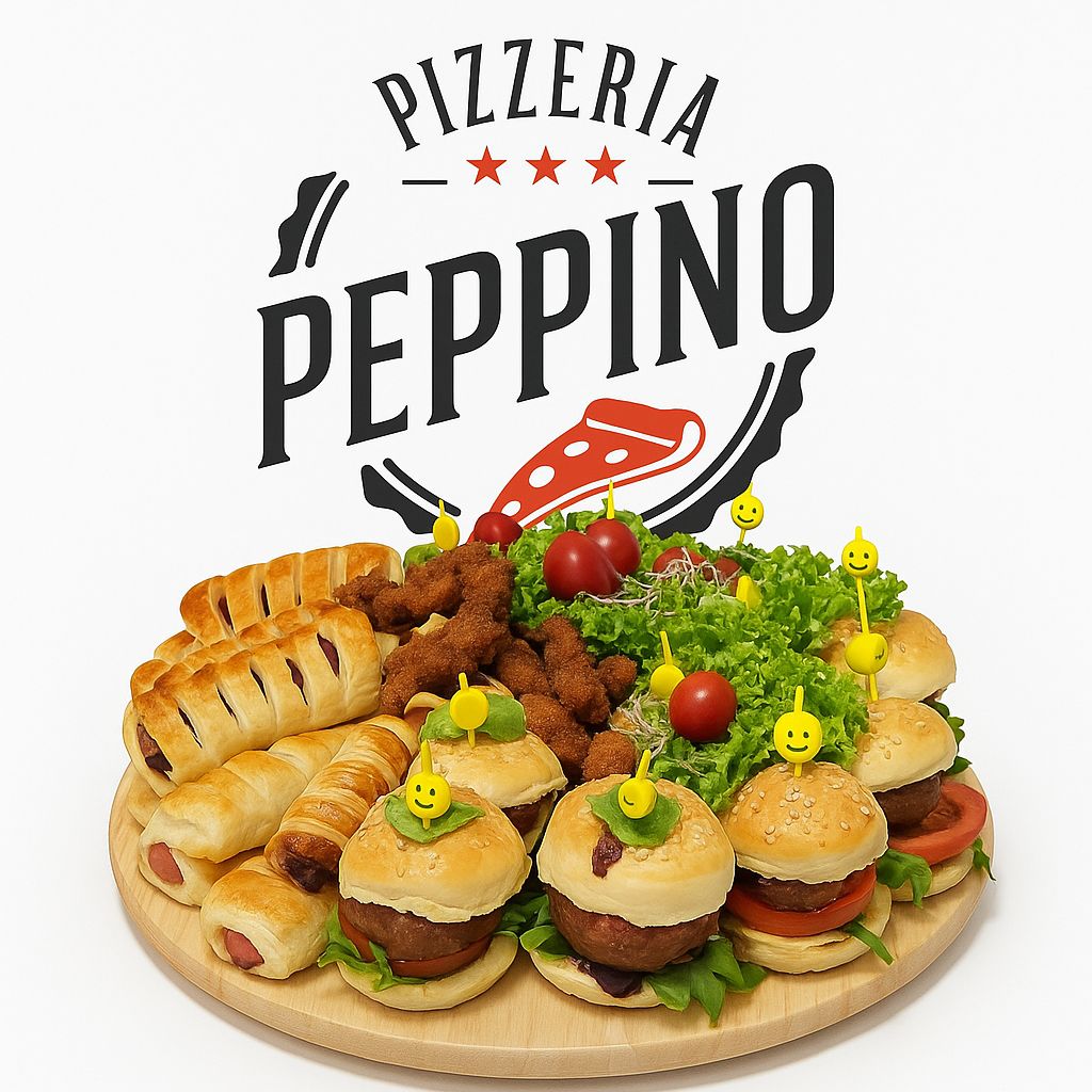 Patera z burgerami, hot-dogami i nuggetsami